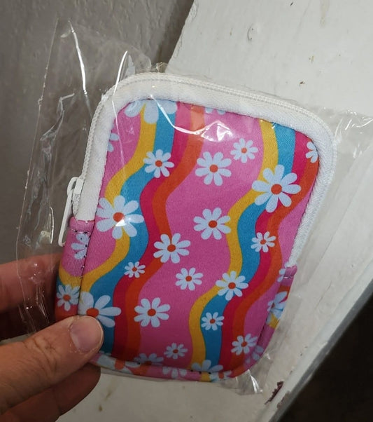 Flower keychain pouch