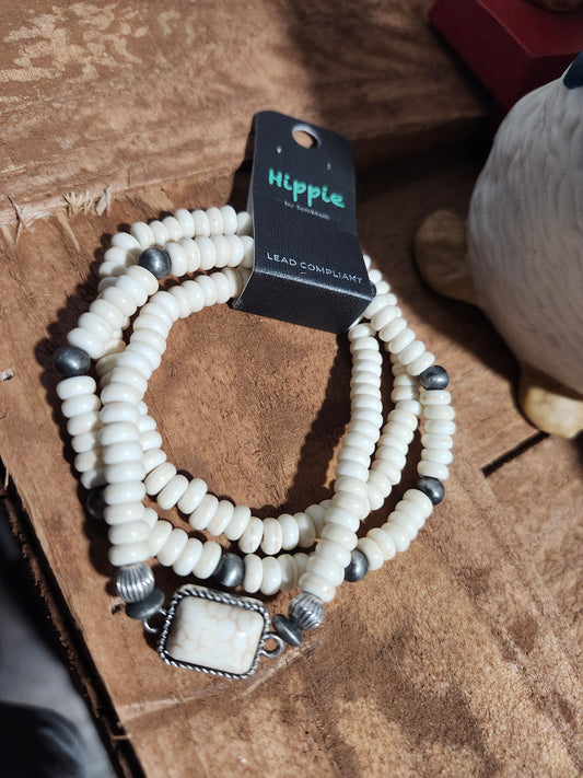 White stone bracelet