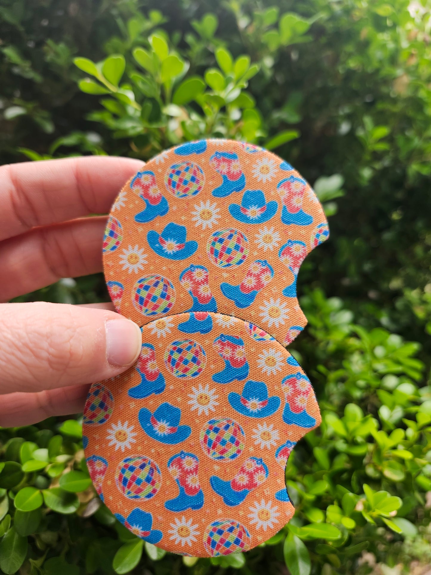 Orange cowboy car coaster