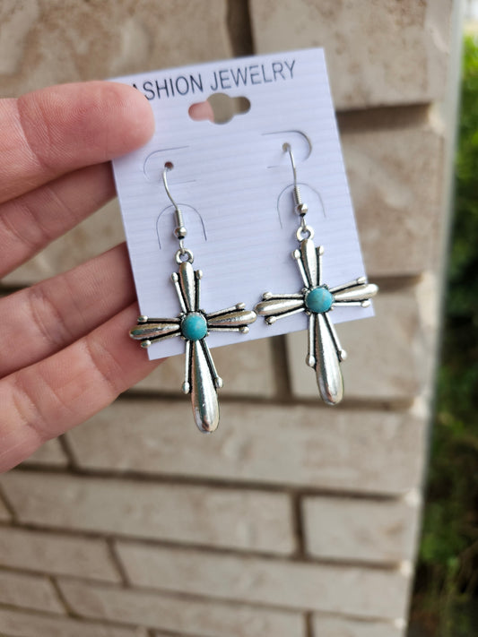 Turquoise bead earrings