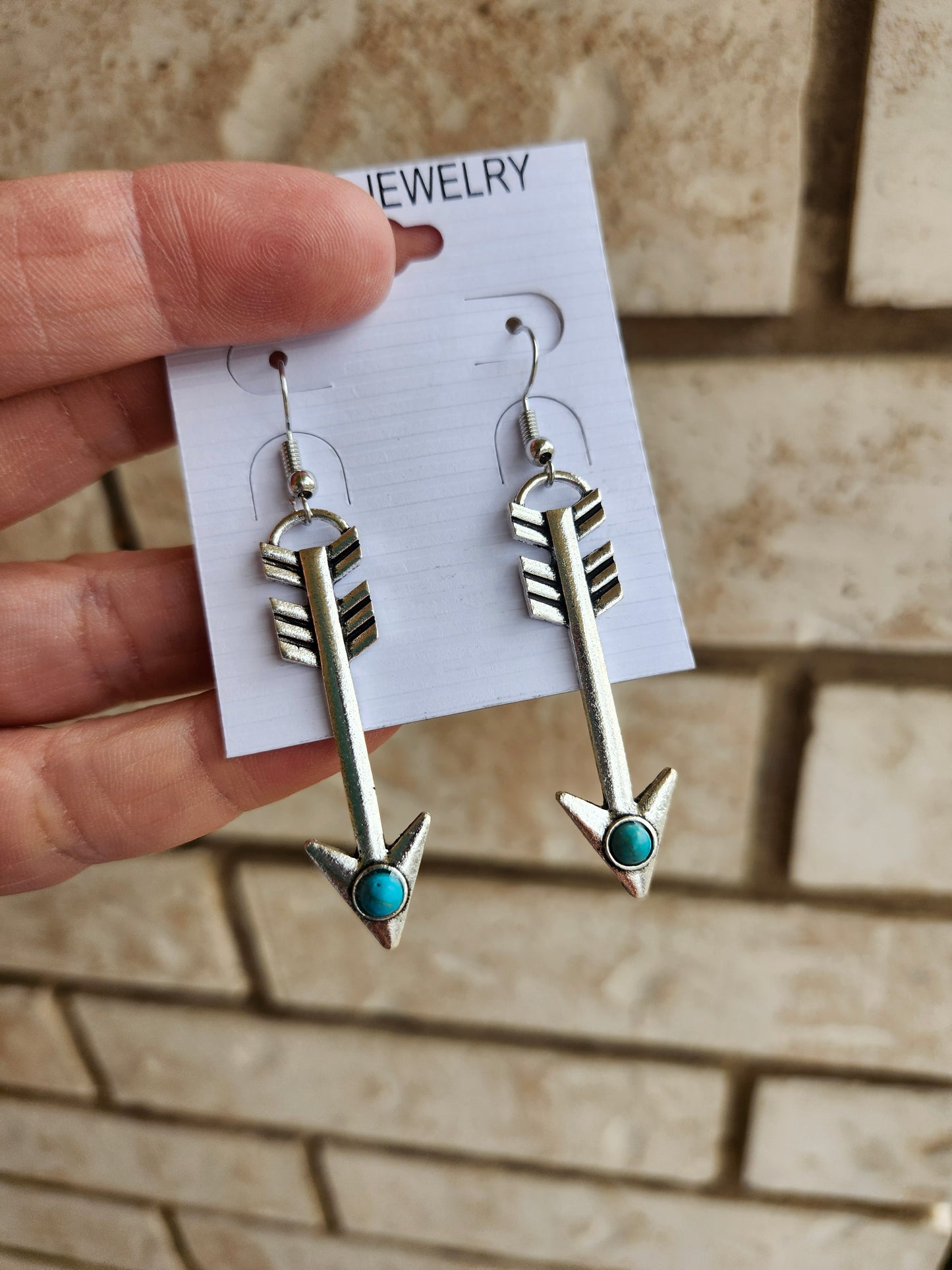 Turquoise arrow earrings