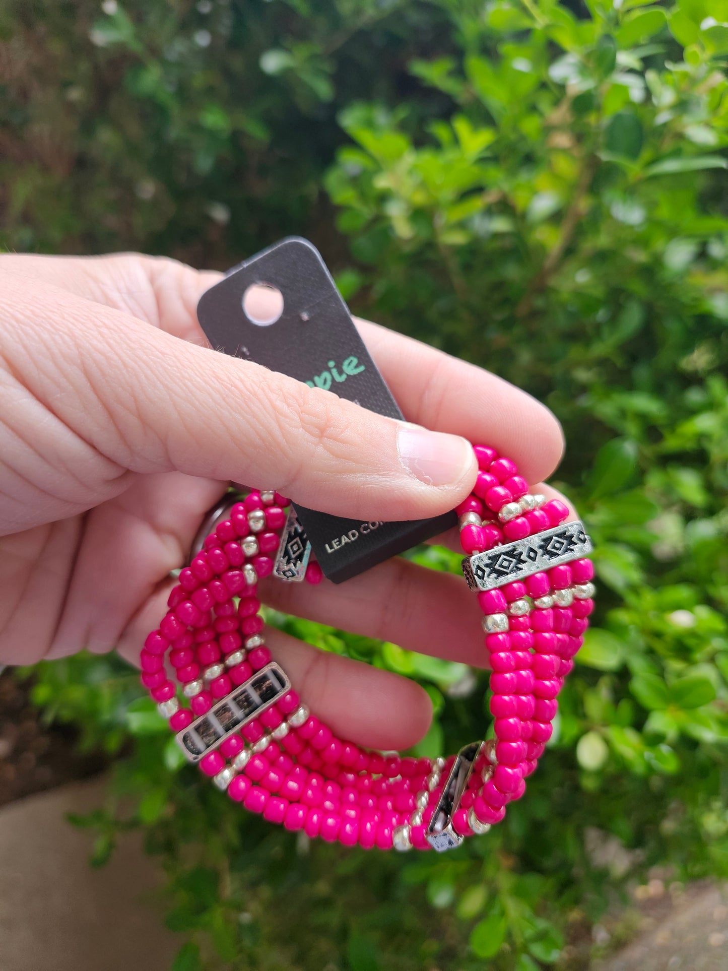 Pink Aztec bracelet