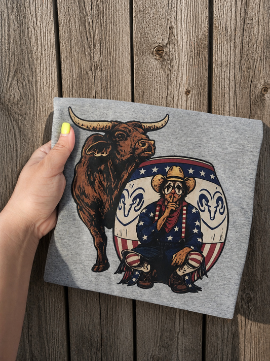Hiding from bull shirt