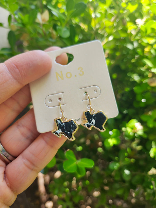 Black and white tx earrings 1