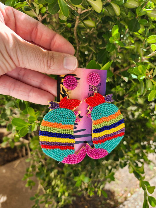 Armadillo seabead earrings