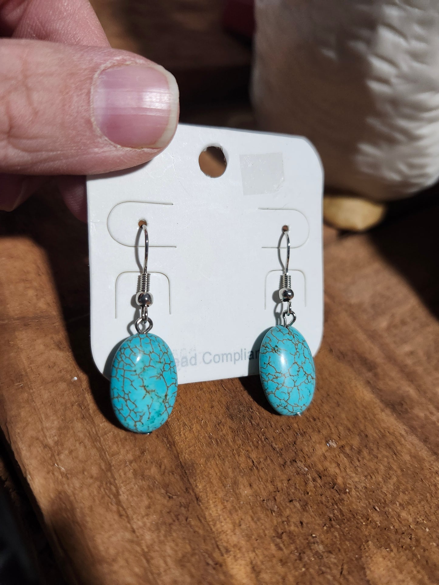 Turquoise bead earrings