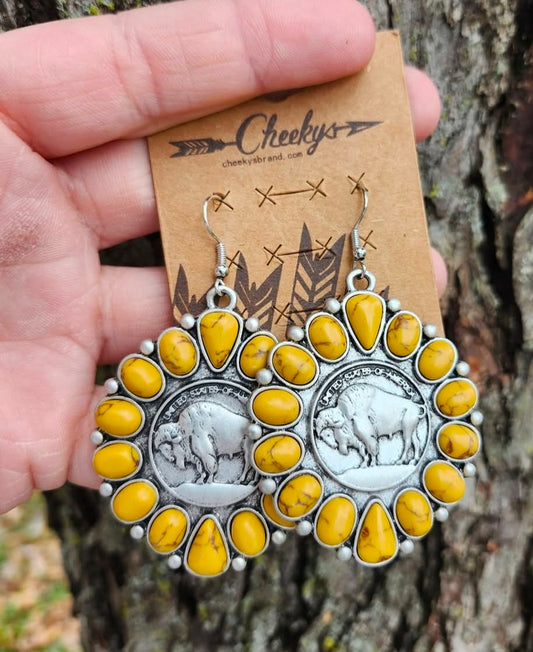 Yellowstone buffalo earrings