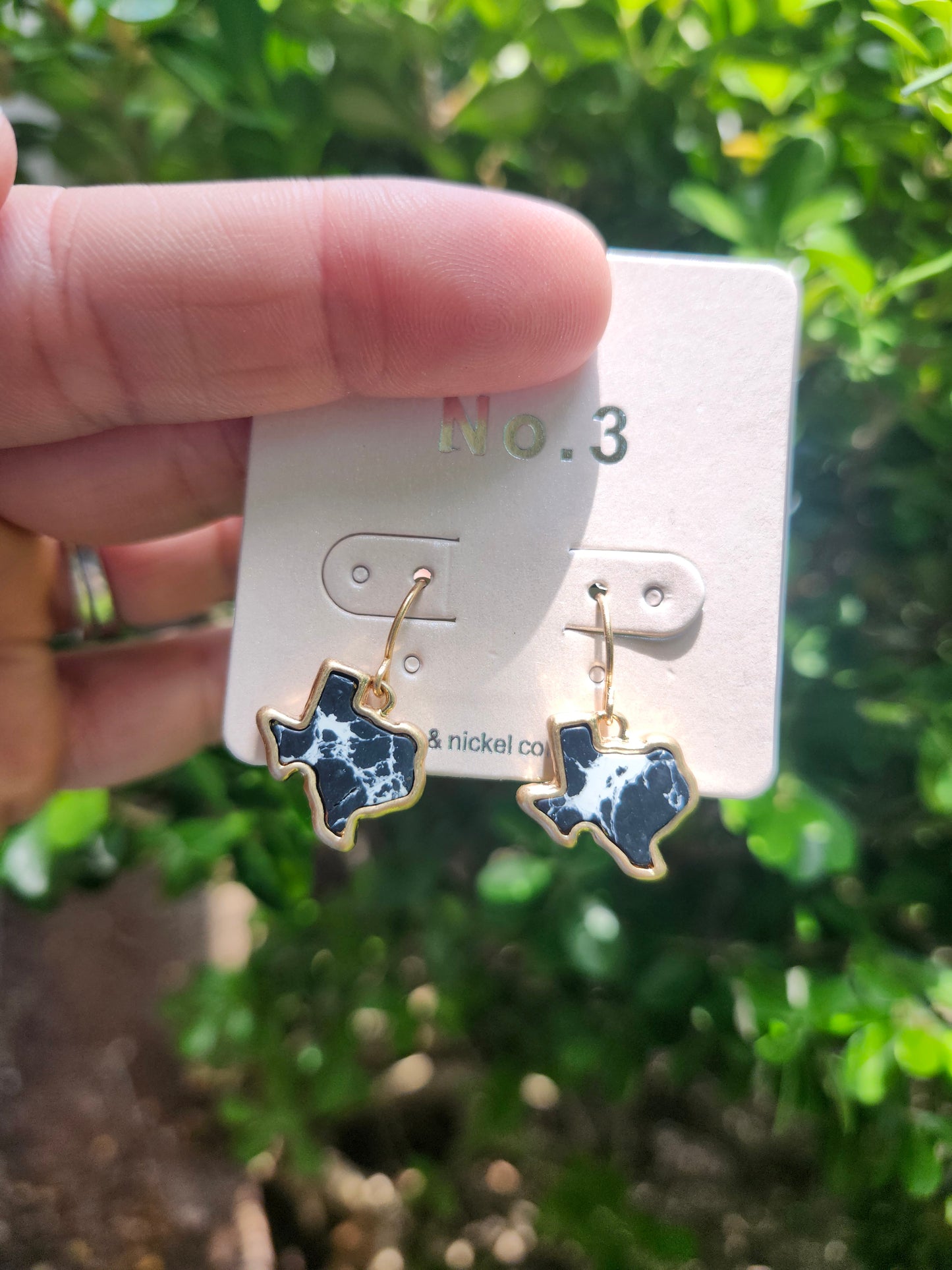 Black and white tx earrings 2