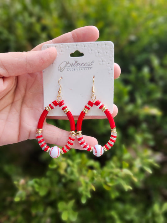 Baseball earrings