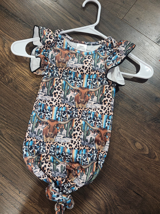 Longhorn baby gown