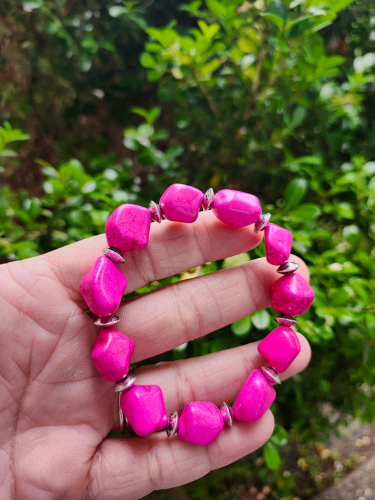 Pink rock bracelet