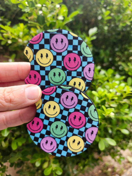 Smiley lighting car coaster
