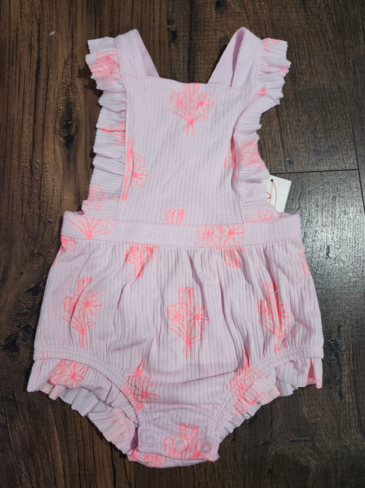 Neon flower romper