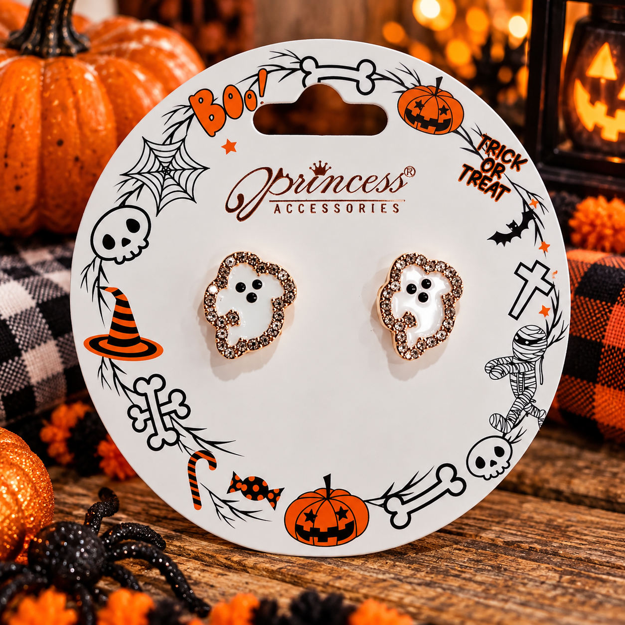 Ghost stud earrings