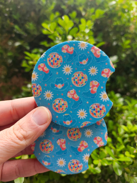 Blue boots car coaster