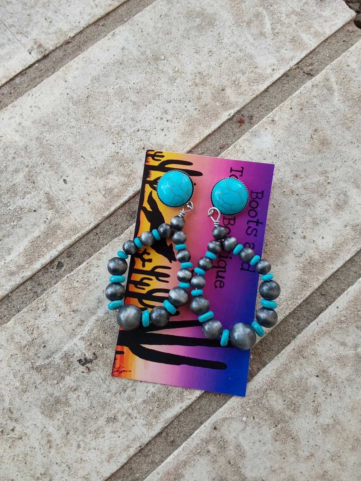 Stone earrings