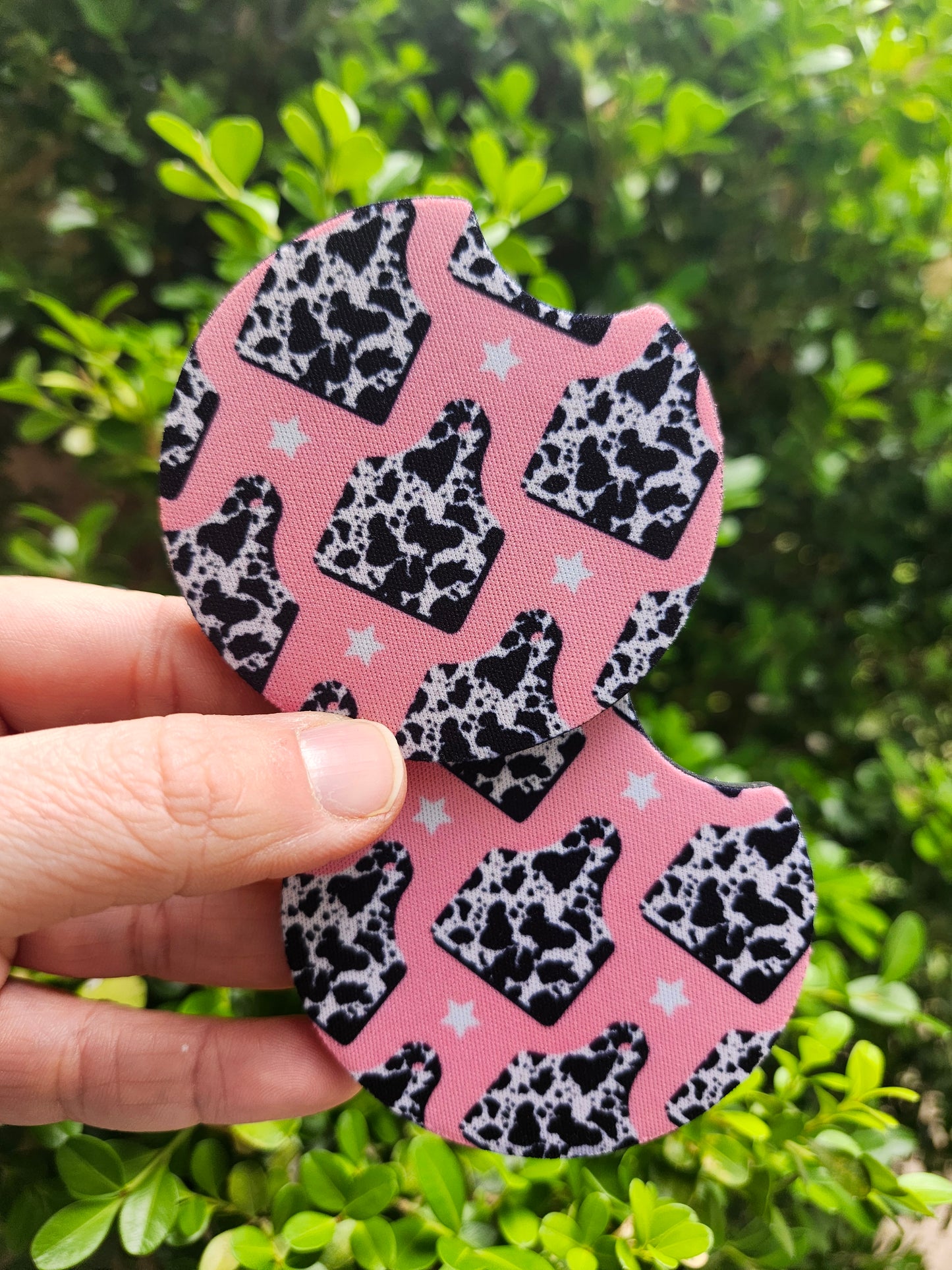 Cow tag car coaster