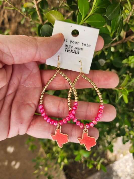 Pink texas earrings