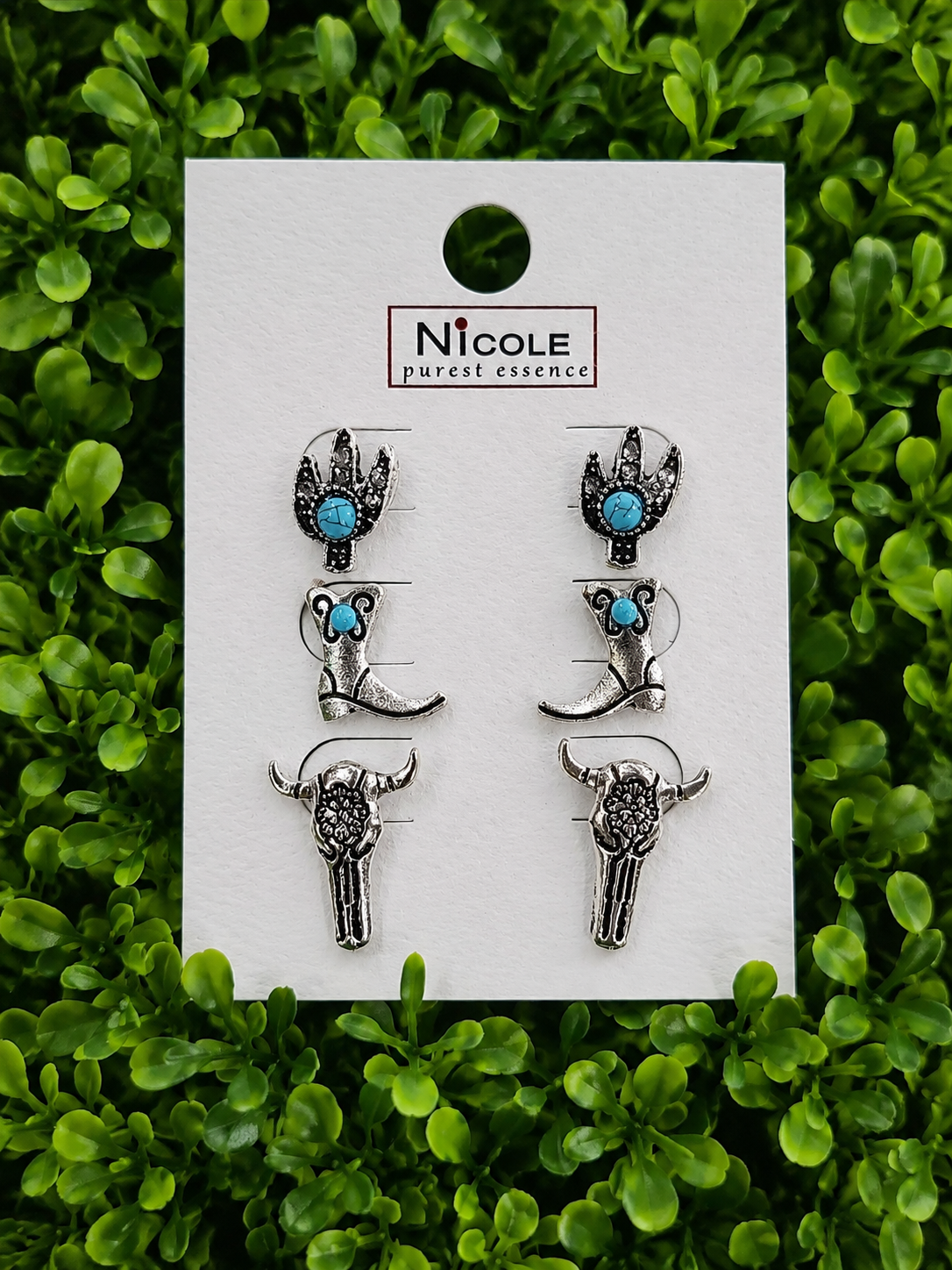 3 pack turquoise earrings
