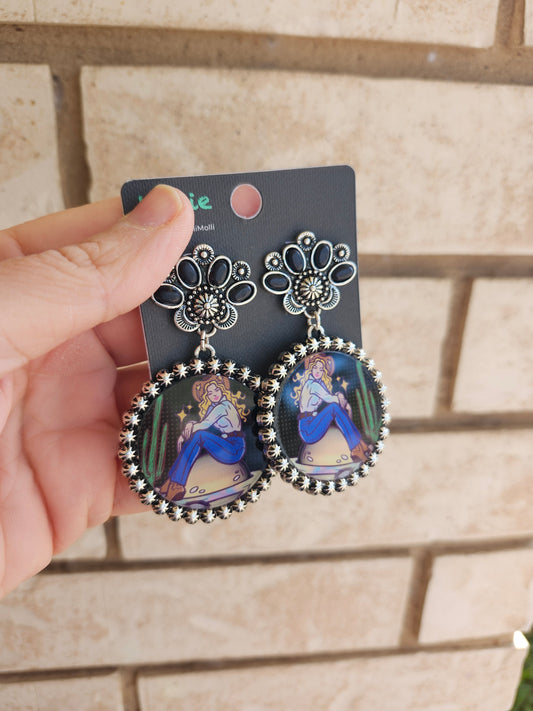 Blackstone cowgirl earrings