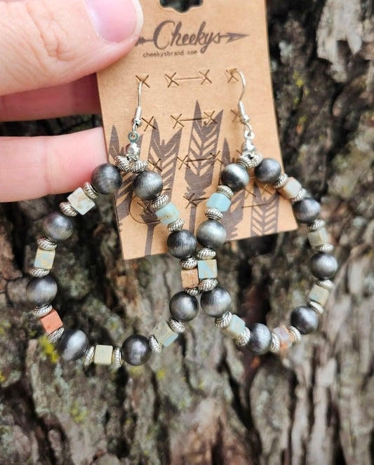 Stone earrings