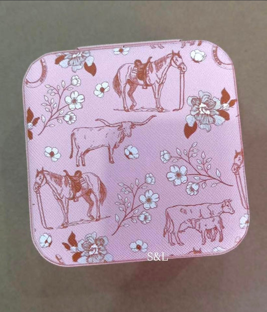 Pink desert jewelry box