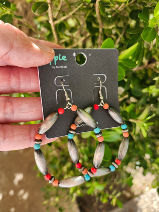 Colorful beads earrings