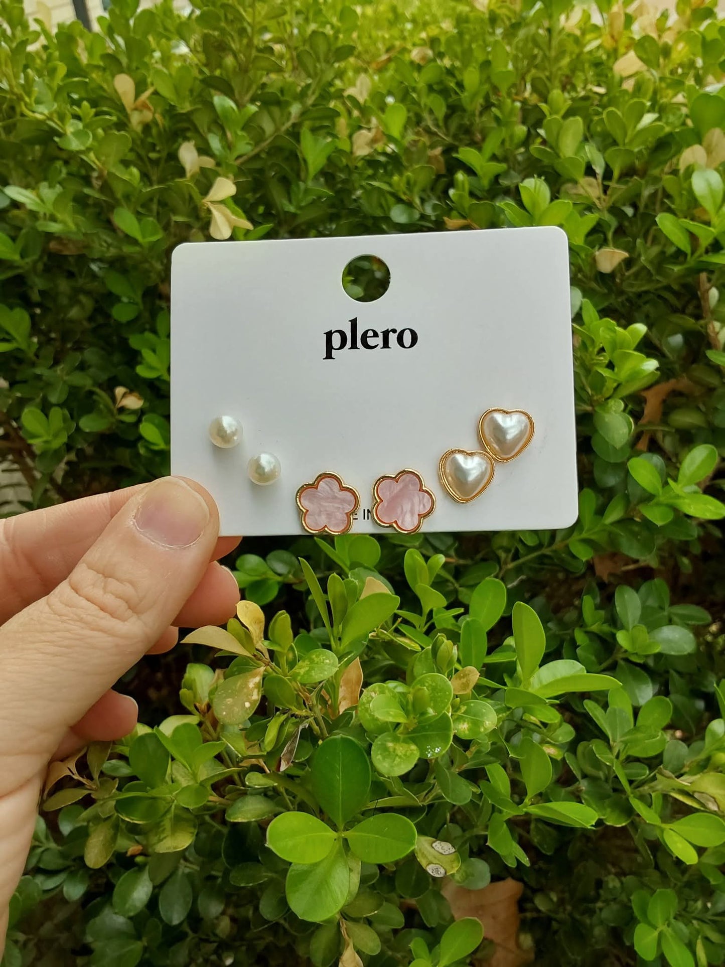 Pink gold earrings