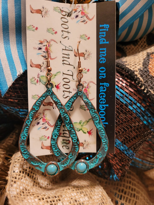 Turquoise stone earrings