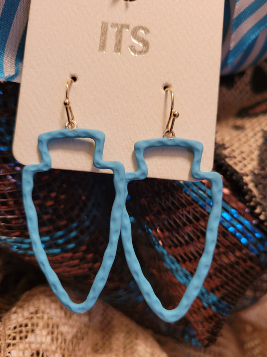 Blue arrows earring