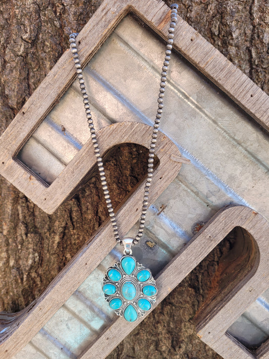 Turquoise stone necklace