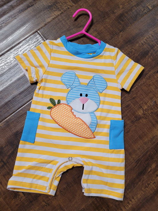 Easter bunny boy romper