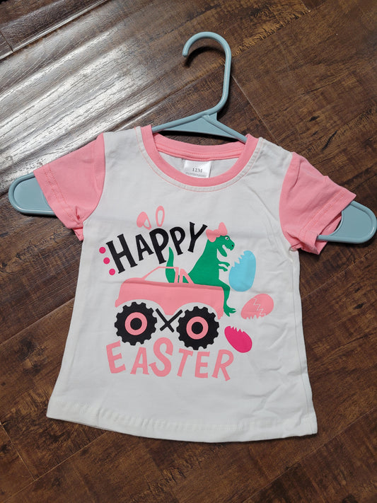 Easter trex girls shirt