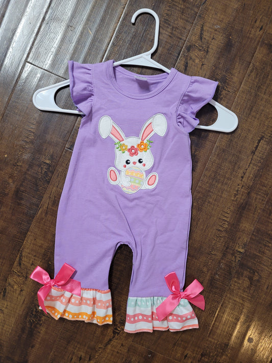 Easter purple bunny romper