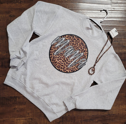 Sweatshirt cheetah mama