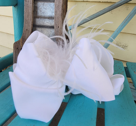 White feather bow