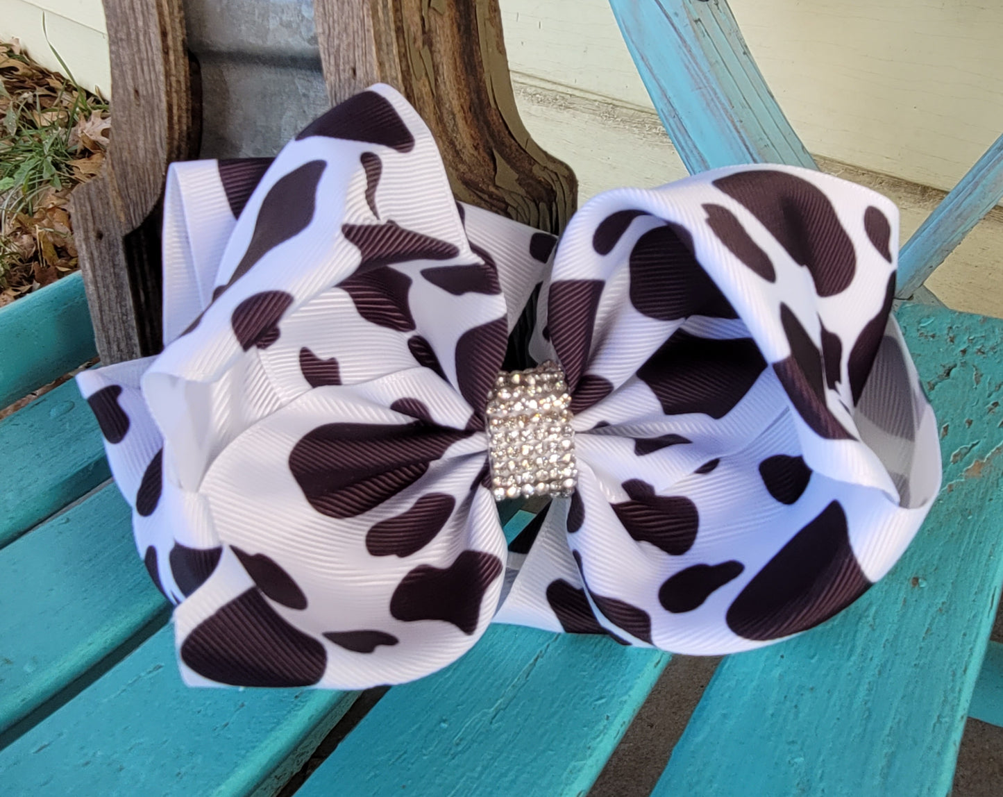 Black and white cow bow