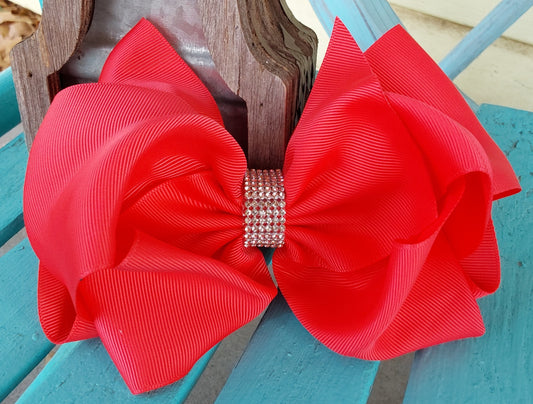 Dark pink diamond bow