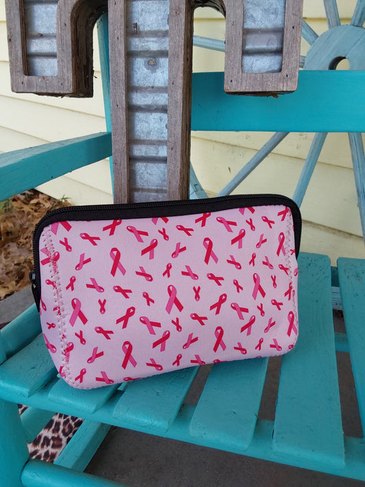 Breast cancer ribbon bag