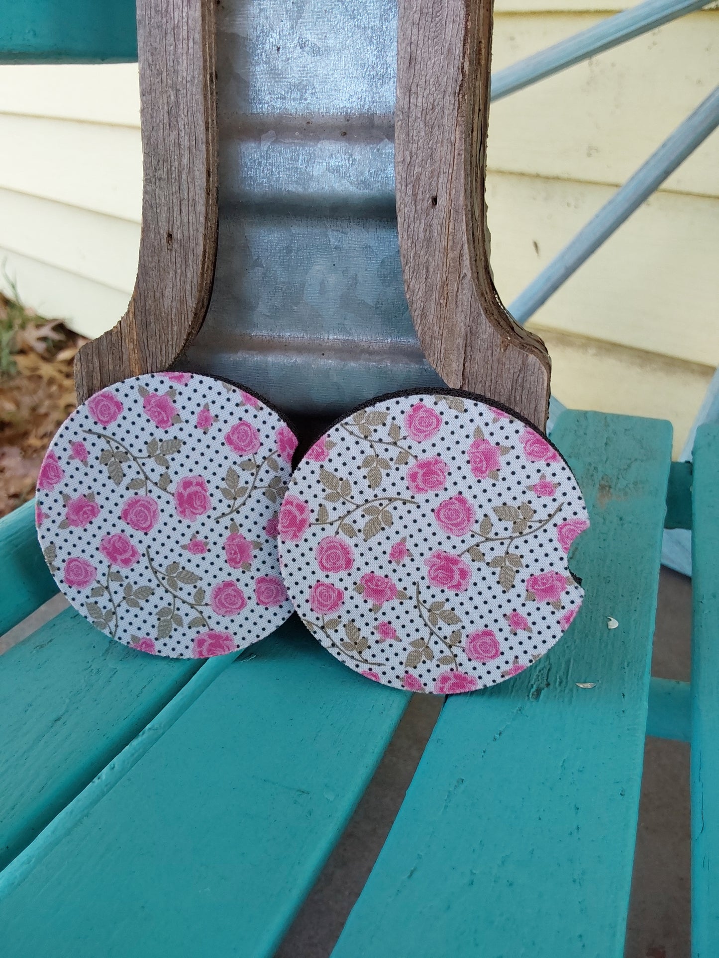 Roses car coasters