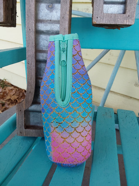 Mermaid bottle koozie