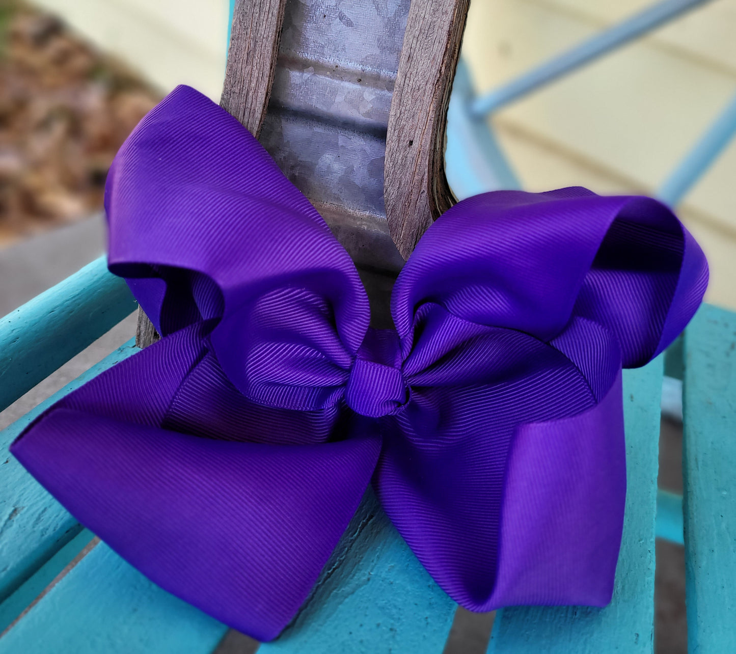 Dark purple bow