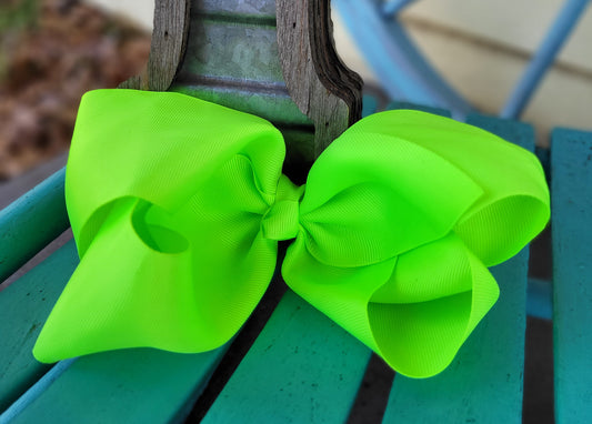 Neon green bow