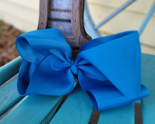 Aqua blue bow