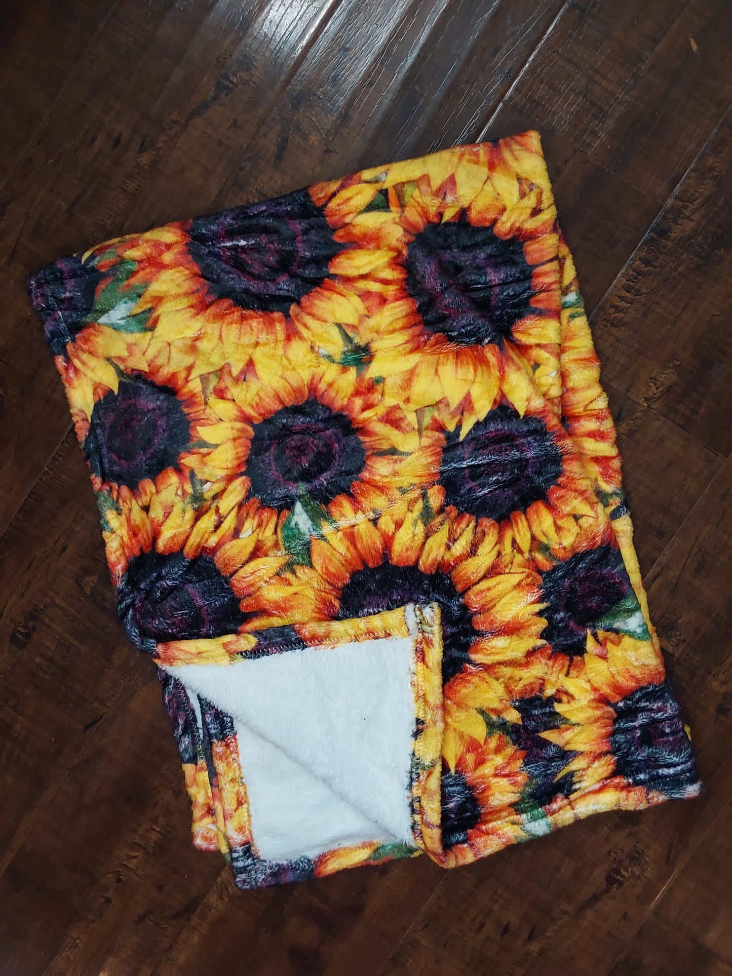 Sunflower baby blanket