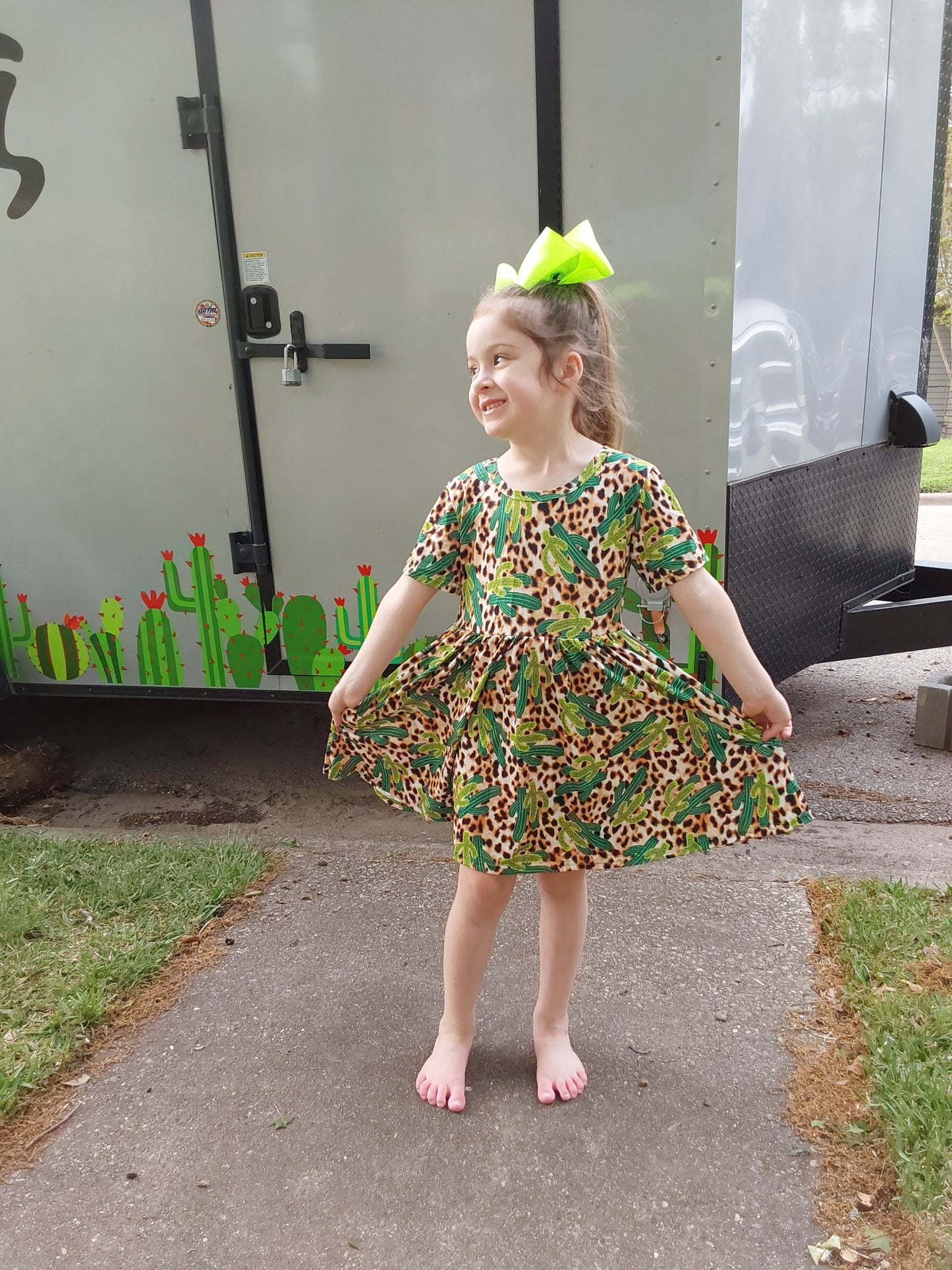 Cheetah cactus dress