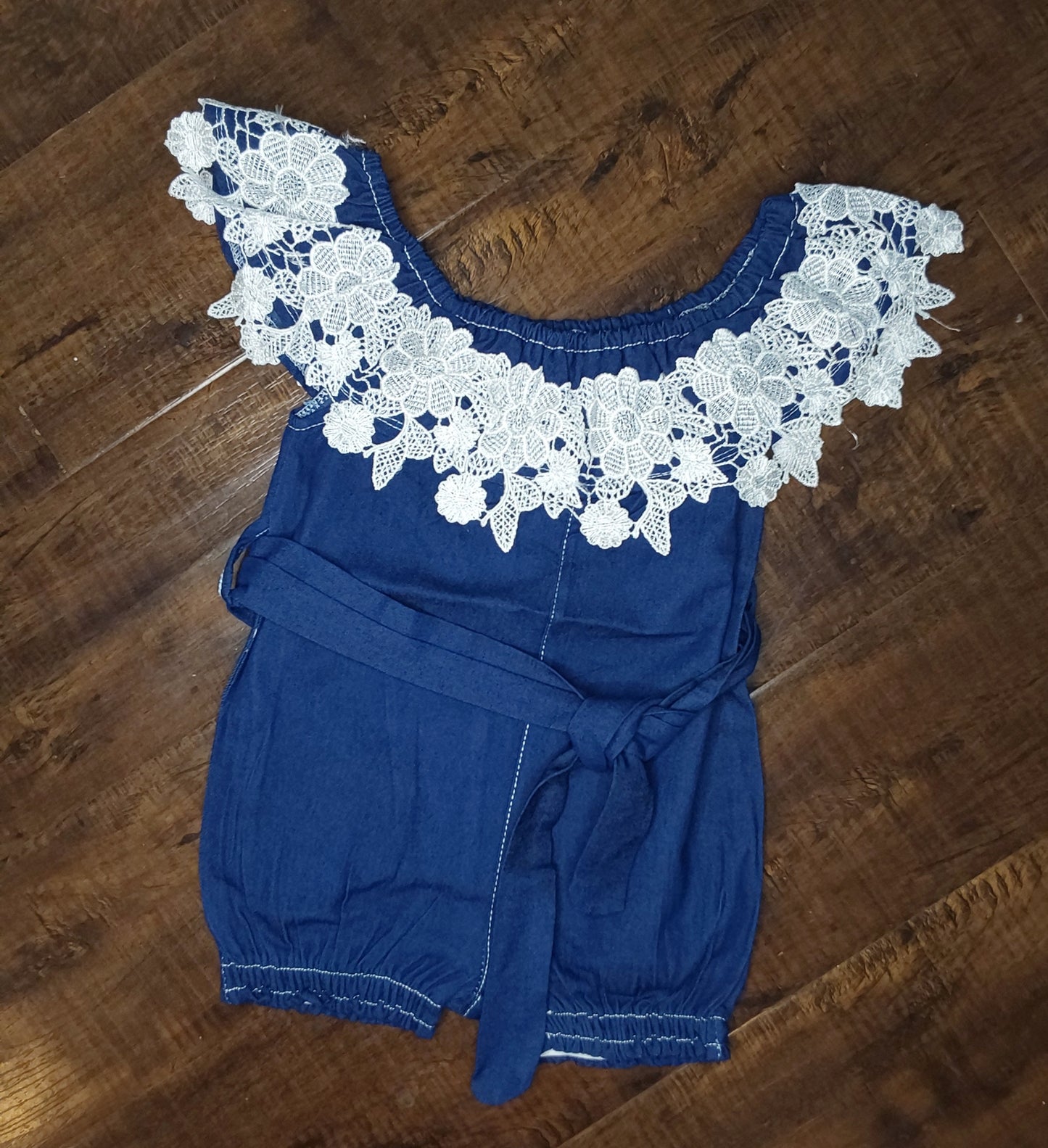 Demin lace romper