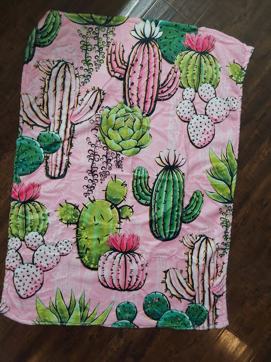 Pink cactus blanket