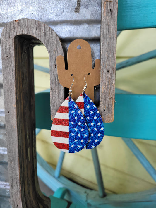 Flag fly away earrings