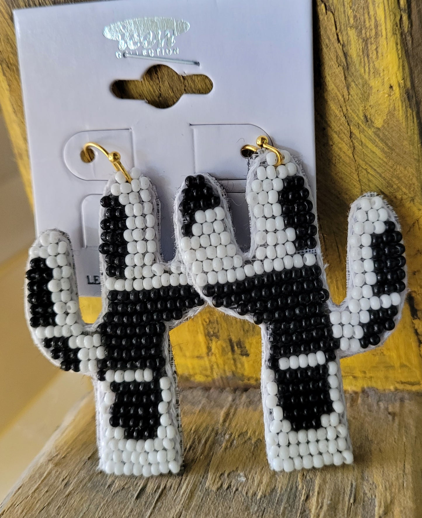 Cactus cow earrings